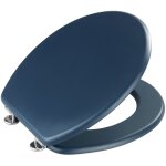 Wenko sige de toilette ergonomique bleu marine mdf