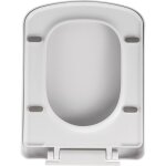 Abattant de toilette carr� avec charni�res r�glables top fix bouchon � fermeture douce lib�ration rapide ...