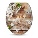 Abattant de toilette en duroplast avec charni�re, couvercle de wc, fixation rapide, antibact�rienne, ...