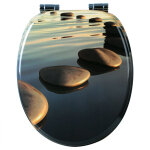 Abattant de toilette en mdf avec charnire zingue, couvercle de wc, antibactrienne, 43, 2x37, 6cm, ...