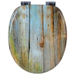 Abattant de toilette en mdf avec charni�re zingu�e, couvercle de wc, antibact�rienne, 43, 2x37, 6cm, ...