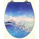 Abattant de toilette abattant de toilette wc si�ge de bain universel charni�res en acier sea wave - 3. ...