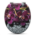 Abattant de toilette woltu en mdf avec charni�re zingu�e, couvercle de wc, antibact�rienne, 43, 2x37, ...