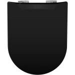 Olfa - abattant uni wood slim double avec descente assiste noir 36. 5x48 cm