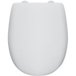 Olfa - abattant wc blanc de forme ovale en bois rticul dclipsable charnires inox nf - ariane