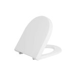 Duravit ? abattant wc softclose en plastique blanc ? charni�res inox ? dimensions 380x30x383 mm ? confort ...