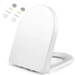 Abattant wc familial avec si�ge enfant en poly�thyl�ne, lunette de toilette � fermeture en douceur avec ...