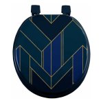 Abattant wc imprim� 'achille' 47cm vert & bleu