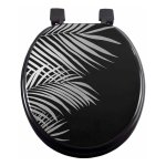 Abattant wc imprim  orbella  47cm noir & argent
