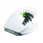 Abattant wc iris, motif galets, blanc