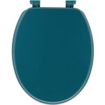 Tendance - abattant wc mdf 18 pouces attaches plastiques - bleu tahitien