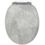 Gelco design - abattant wc mdf effet beton soft close