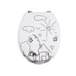 Msv - abattant wc mdf jardin d'enfants - charni�res inox