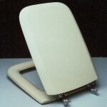 Abattant wc mode'le conca en bois et couche de polyester 34x41, 3 cm abattant wc couleur champagne