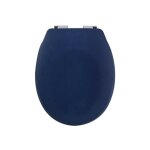 Spirella - abattant wc thermo dur avec frein de chute neela bleu fonc� mat - charni�res abs chrom�