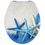 Abattant de wc universel pour salle de bain abattant de wc en bois �toiles de mer - 3. 5 -