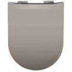 Olfa - abattant uni wood slim double avec descente assiste gris galet 36. 5x48 cm