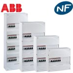 Abb - coffret �lectrique pr� - �quip� avec disjoncteurs phase neutre 3ka - equipement - tableau 3 rang�es ...