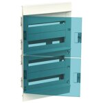 Abb - tableau d'encastrement 72 modules ip41 porte bleu p�trole blanc 4 rang�es 41a18x42