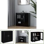 The living store armoire à vitrine noir 82, 5x30, 5x80 cm bois d'ingénierie - bibliothèque - meuble tv ... The living store armoire à vitrine noir 82, 5x30, 5x80 cm bois d'ingénierie - bibliothèque - meuble tv ...