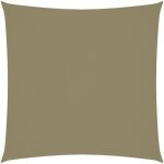 The living store voile de parasol tissu oxford carr� 3x3 m beige - parapluie - voile solaire - parasol ...