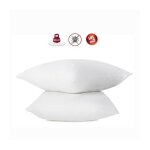 Les tendances - lot de 2 oreillers anti - acariens - 60 x 60 cm - 100% coton traite bio - abeil