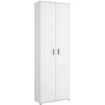 Abitare - meuble à chaussures 190 cm blanc mat avec deux portes et six étagères - new york Abitare - meuble à chaussures 190 cm blanc mat avec deux portes et six étagères - new york