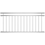 Abr184 garde - corps de porte fentre 184x90cm balustrade main courante rambarde acier inoxydable - bc ...