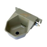 Abreuvoir pour chiens en plastique, 18x22x10 cm. peut tre fix au mur avec bouchon pour vidange