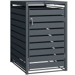 Wiltec - abri de poubelle ? 730 x 980 x 1160 mm ? pour une poubelle de 60 à 240 l ? couleur anthracite ... Wiltec - abri de poubelle ? 730 x 980 x 1160 mm ? pour une poubelle de 60 à 240 l ? couleur anthracite ...