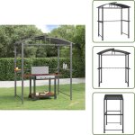 Abri de barbecue anthracite - vidaxl gazebo bbq et �tag�res lat�rales anthracite 210x114x230cm acier ...