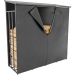 Clp - abri pour bois de chauffage ruston en aluminium avec bche de protection xxl