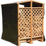 Abri bûches double en pin brême Abri bûches double en pin brême