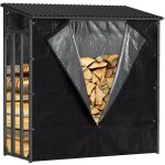 Abri  bches extrieur gardiun wood shed iii 185x70x185cm acier galvanis, couverture impermable, bche ...