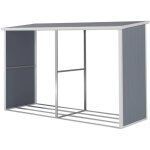 Habitat et jardin - abri bches rsine 'alexandre' - 3. 38 m - 302 x 112 x 190 cm - gris