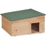 Abri pour hrisson, avec fond, 2 parties, maisonnette, h x l x p : 21, 5 x 40 x 40 cm, nature - relaxdays ...
