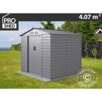 Dancover - abri de jardin 2, 13x1, 91x1, 90m, 4, 07m, proshed, aluminium gris