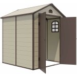 Relax4life abri de jardin 8, 3m3en pvc avec porte verrouillable, cabane de jardin avec toit en pente, ...