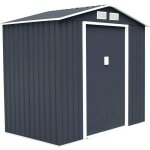 Relax4life - abri de jardin en acier galvanis� avec 2 portes coulissantes et 2 fen�tres, cabane � outils ...