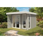 Carlsson - abri de jardin aldo - 28 d naturel , 28 mm paisseur paroi 346 x 406 cm