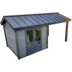 Abri de jardin aluminium et composite 3x3 toit plat contemporain - moderne - rsitant aux intempries ...