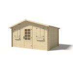 Abri de jardin en bois - 12m2 - 4x3m - ep. 28mm - couleur: naturel