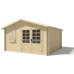 Altanka - abri de jardin en bois - 16m2 - 4x4m - ep. 28mm - couleur: naturel