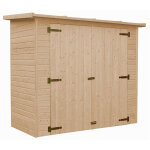 Abri  outils en bois naturel - stockage extrieur sans fentres h194x123x223 cm / 2, 1 m hangar en ...
