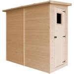 Abri  outils en bois naturel - stockage extrieur avec fentres h203x123x223 cm / 2, 1 m hangar en ...