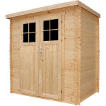 Timbela m311f abri de jardin en bois - porte verrouillable de haute qualit - stockage extrieur l204xl142xh20 ...