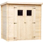 Timbela - abri de jardin en bois avec sol trait - stockage extrieur l204xl142xh200cm / / 2. 22m2 - ...