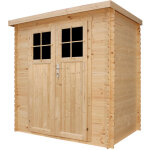Abri de jardin en bois - porte verrouillable de haute qualit - stockage extrieur l239xl144xh200cm / ...
