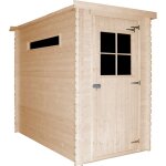 Timbela - abri de jardin en bois avec sol trait - stockage extrieur l239xl144xh198 cm / 2. 63 m2 - ...