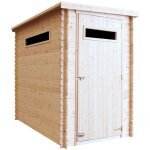 Abri de jardin en bois, petite fentre, avec sol trait - stockage extrieur l239xl144xh198 cm / 2. 63 ...